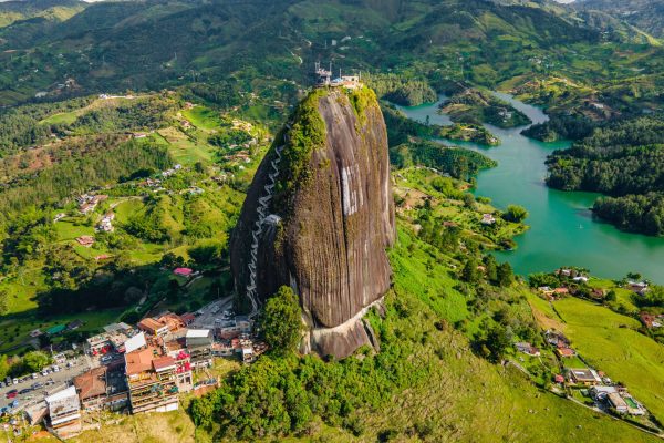 Aerial,View,From,The,Piedra,Del,Peñol,Next,To,The